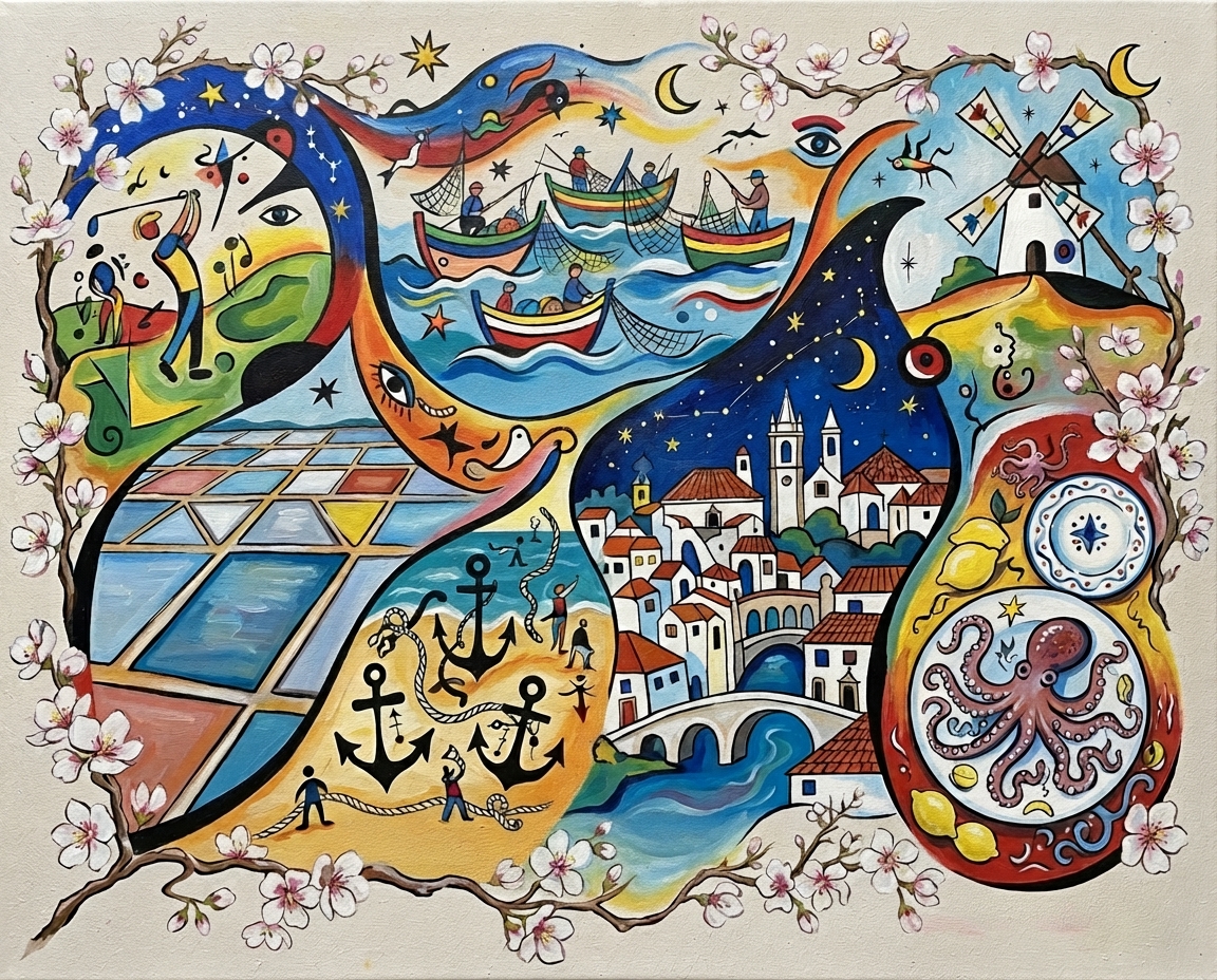 Castro Marim im Stil von Miró
